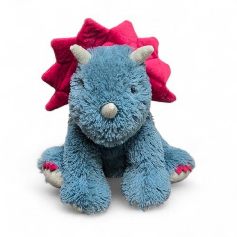 WARMIES teal aqua Triceratops warming microwavable lavender scent plush‎